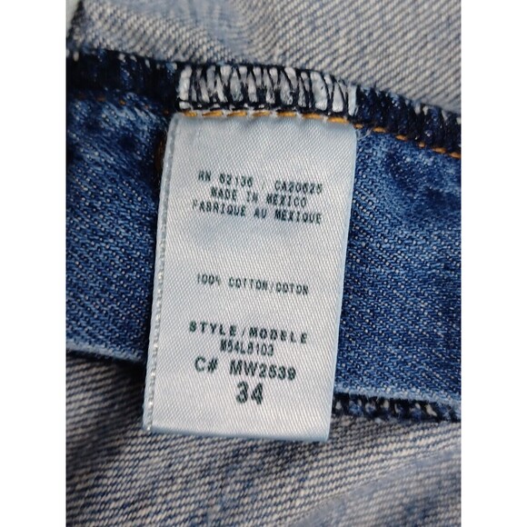 Guess Shorts Blue Denim Cut Off Women's Sz 34 Distressed Embroidery Pockets - Picture 8 of 10